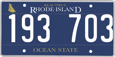 RI license plate 193703