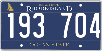 RI license plate 193704