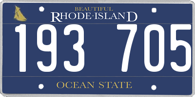 RI license plate 193705