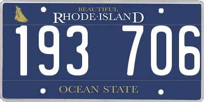 RI license plate 193706