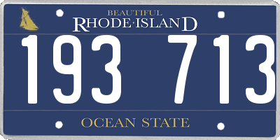 RI license plate 193713