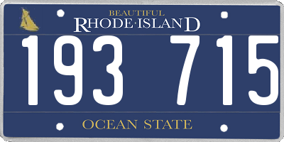 RI license plate 193715