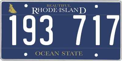 RI license plate 193717