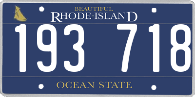 RI license plate 193718