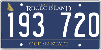 RI license plate 193720