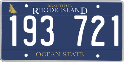 RI license plate 193721