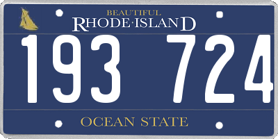 RI license plate 193724
