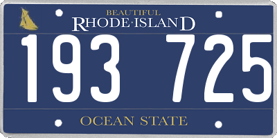 RI license plate 193725
