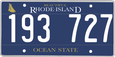 RI license plate 193727