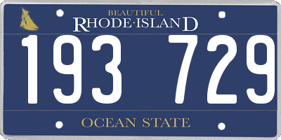 RI license plate 193729