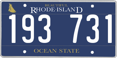 RI license plate 193731