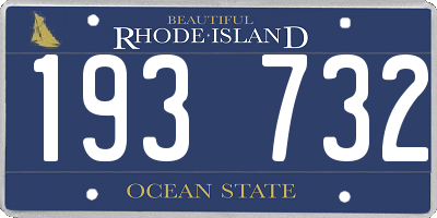 RI license plate 193732