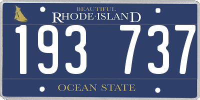 RI license plate 193737