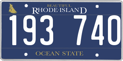 RI license plate 193740