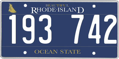RI license plate 193742