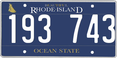 RI license plate 193743