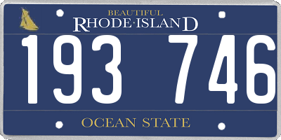 RI license plate 193746