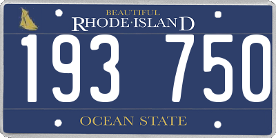 RI license plate 193750
