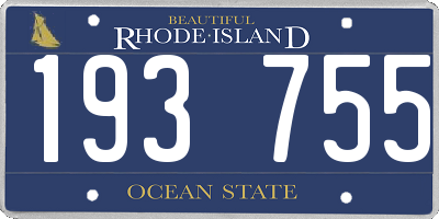 RI license plate 193755