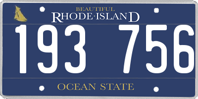 RI license plate 193756