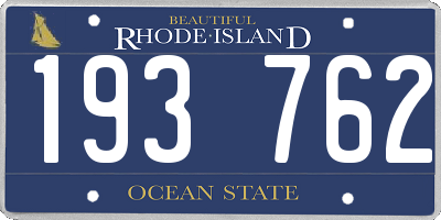 RI license plate 193762