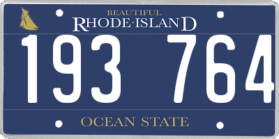RI license plate 193764