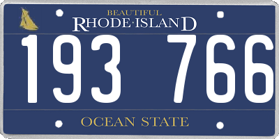 RI license plate 193766