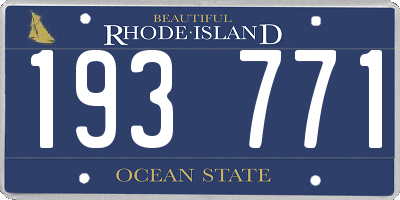 RI license plate 193771