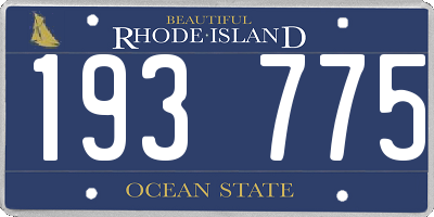 RI license plate 193775