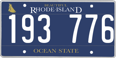 RI license plate 193776