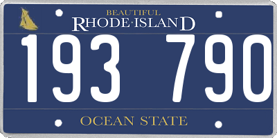 RI license plate 193790