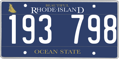 RI license plate 193798