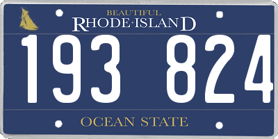 RI license plate 193824