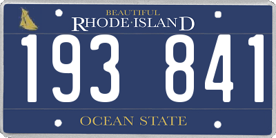 RI license plate 193841