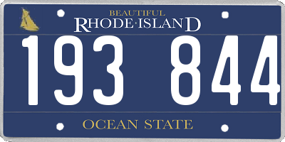 RI license plate 193844