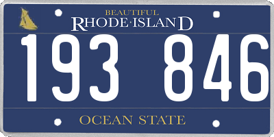 RI license plate 193846