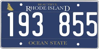 RI license plate 193855