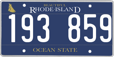 RI license plate 193859