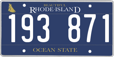 RI license plate 193871