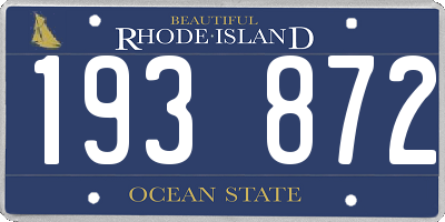 RI license plate 193872