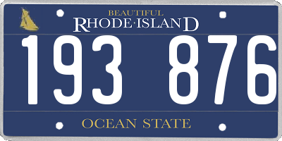 RI license plate 193876