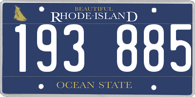 RI license plate 193885
