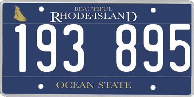 RI license plate 193895