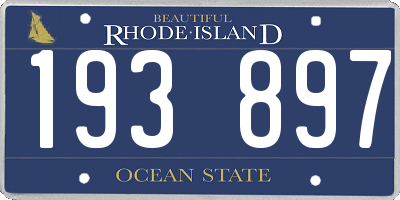 RI license plate 193897