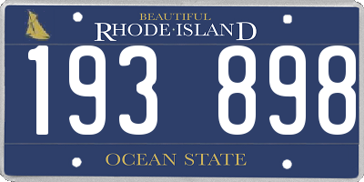 RI license plate 193898