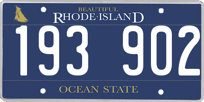 RI license plate 193902