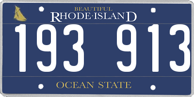 RI license plate 193913