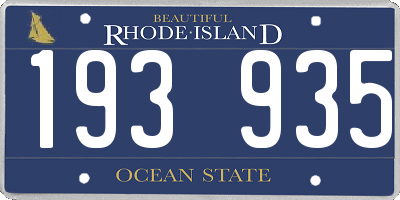 RI license plate 193935