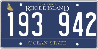 RI license plate 193942