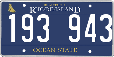 RI license plate 193943